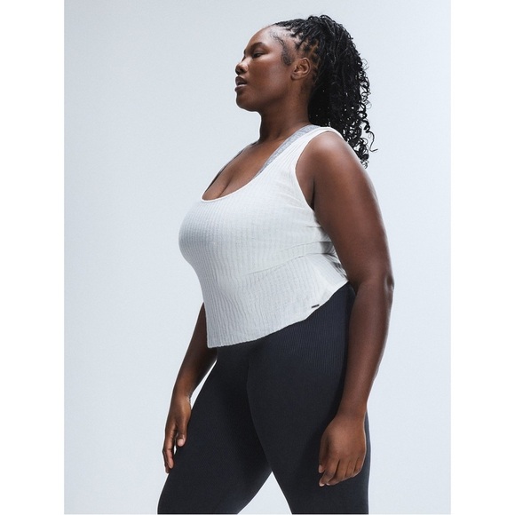 SAVAGE X FENTY • Women’s Hazy White Sheerenity Scoop-Neck Tank Top - Picture 5 of 7